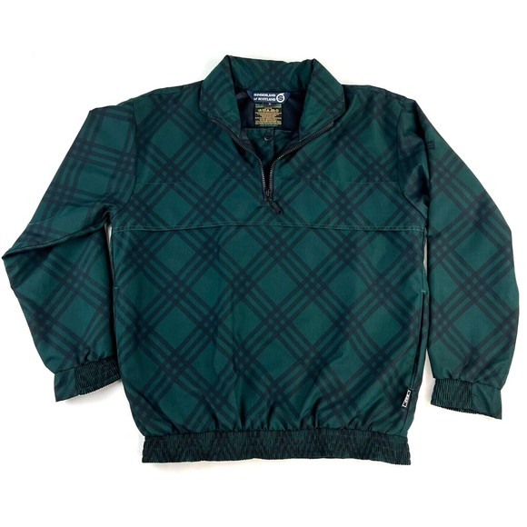Sunderland Of Scotland Cygnet Ladies Weatherbeater Golf Pullover Green Tartan S - Picture 2 of 10